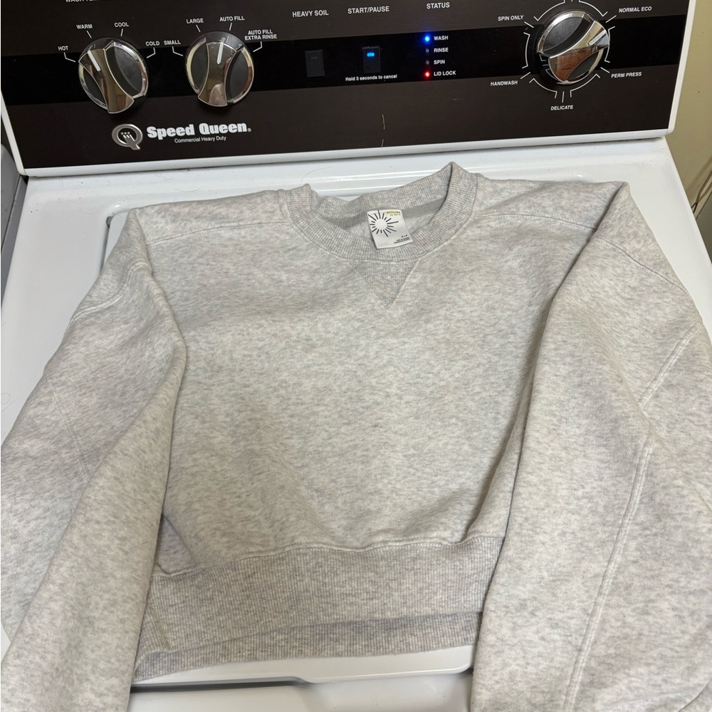Aerie Offline crop sweatshirt (Light Gray)